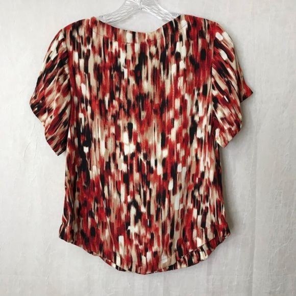 NWT Harlowe & Graham Abstract Print Top Small - Picture 2 of 9